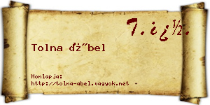 Tolna Ábel névjegykártya