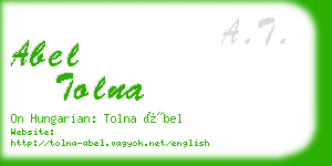 abel tolna business card